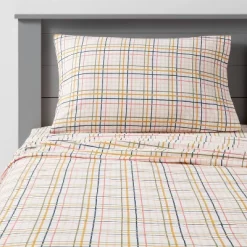 Plaid Print Cotton Kids' Sheet Set - Pillowfort™ -Mini Haven Shop GUEST 066fee74 4bf5 465b b06b 5263416a00c4