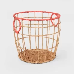 Natural With Fresh Melon Rim Kids' Woven Basket Red - Pillowfort™ -Mini Haven Shop GUEST 0caadb0d 5ca9 4056 91ab 5de9473e59d1