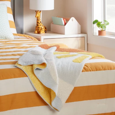 48"x58" Knit Kids' Throw Sunshine Blue - Pillowfort™ 2 48"x58" Knit Kids' Throw Sunshine Blue - Pillowfort™ - Image 2