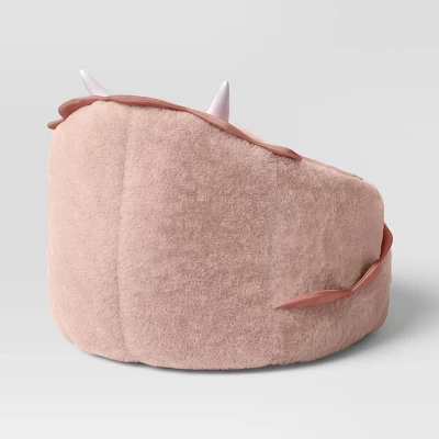 Dino Kids' Bean Bag Chair Pink - Pillowfort™ 3 Dino Kids' Bean Bag Chair Pink - Pillowfort™ - Image 3