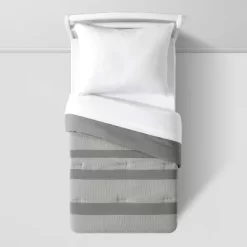 Toddler Waffle Striped Kids' Comforter - Pillowfort™