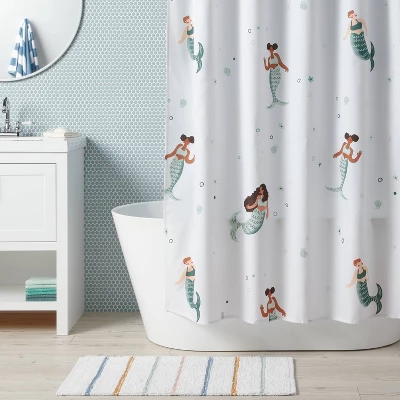 Mermaid Kids' Shower Curtain - Pillowfort™ 1 Mermaid Kids' Shower Curtain - Pillowfort™