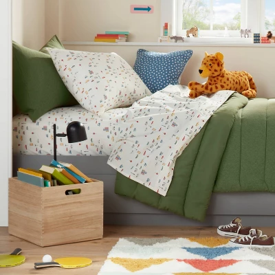 City Cars Cotton Kids' Sheet Set - Pillowfort™ 1 City Cars Cotton Kids' Sheet Set - Pillowfort™