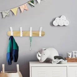 Metal And Wood Hanging Kids' Wall Hooks White - Pillowfort™ -Mini Haven Shop GUEST 58464b19 7cfd 4eee bc98 110e58e1429b