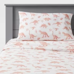 Dinosaur Cotton Kids' Sheet Set Pink - Pillowfort™ 7 Dinosaur Cotton Kids' Sheet Set Pink - Pillowfort™ -Mini Haven Shop GUEST 5f72dc08 f306 451f 8b41 5448571be6f9