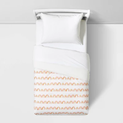 Toddler Rainbow Scallop Cotton Kids' Comforter - Pillowfort™ 1 Toddler Rainbow Scallop Cotton Kids' Comforter - Pillowfort™