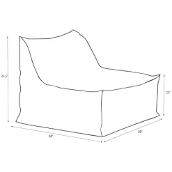 Armless Lounge Kids' Chair Gray - Pillowfort™ -Mini Haven Shop GUEST 966b9091 5c5b 4f7f 8216 3d51e3ee45b1