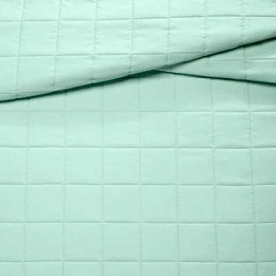 Box Stitch Microfiber Kids' Quilt - Pillowfort™ 3 Box Stitch Microfiber Kids' Quilt - Pillowfort™ - Image 3