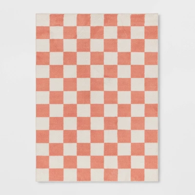 Checker Kids' Rug Pink - Pillowfort™ 5 Checker Kids' Rug Pink - Pillowfort™ - Image 5