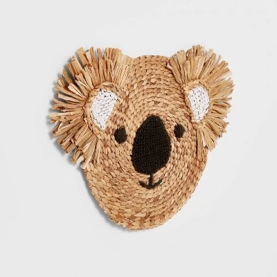 Water Hyacinth Koala Head Kids' Wall Decor Natural - Pillowfort™ 2 Water Hyacinth Koala Head Kids' Wall Decor Natural - Pillowfort™ - Image 2