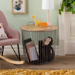 Wire Kids' Storage Floor Bin Gray - Pillowfort™