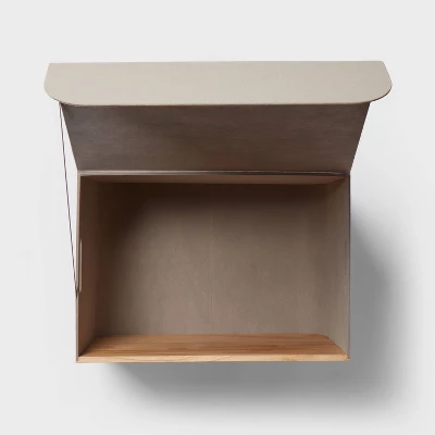 Large Natural Wood Rectangular Kids' Storage With Lid Gray - Pillowfort™ 2 Large Natural Wood Rectangular Kids' Storage With Lid Gray - Pillowfort™ - Image 2