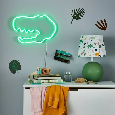 Neon Dinosaur GreenKids' Wall Decor - Pillowfort™ 1 Neon Dinosaur GreenKids' Wall Decor - Pillowfort™