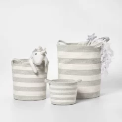 Striped Coiled Kids' Rope Basket - Pillowfort™ 6 Striped Coiled Kids' Rope Basket - Pillowfort™ -Mini Haven Shop GUEST cb00bd38 7b82 4269 bce8 89ef815e887f