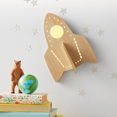 Rocket Wood Lit Kids' Wall Decor - Pillowfort™ 5 Rocket Wood Lit Kids' Wall Decor - Pillowfort™ - Image 5