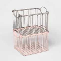 Wire Stackable Kids' Storage Basket Gray - Pillowfort™ 8 Wire Stackable Kids' Storage Basket Gray - Pillowfort™ -Mini Haven Shop GUEST d5947637 081f 4e3f b226 b6021d6cfd68