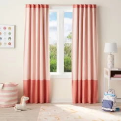 84" Tonal Blackout Window Kids' Panel Pink - Pillowfort™
