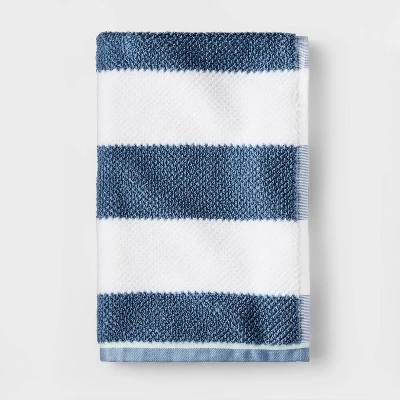 Striped Kids’ Towel Navy With SILVADUR™ Antimicrobial Technology - Pillowfort™ 4 Striped Kids’ Towel Navy With SILVADUR™ Antimicrobial Technology - Pillowfort™ - Image 4