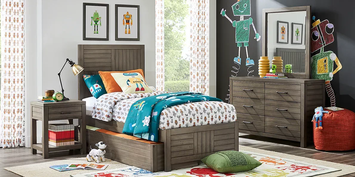 Mini Haven Shop -Mini Haven Shop kids morgan mills mineral 5 pc twin panel bedroom 3428340P image room